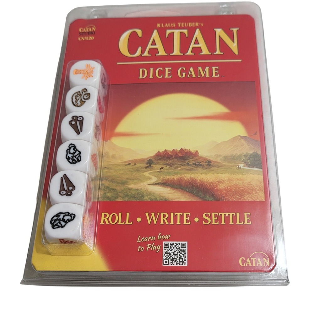 Catan Dice Game Klaus Teuber Strategy Game New Sealed Portable 1-4 Players